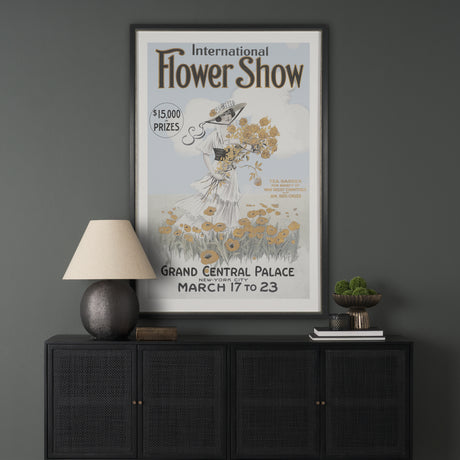 Ephemera Flower Show by The Vintage Collection Hand Embelished Framed Artwork Matted under Glass from Mercana - Luna Furniture