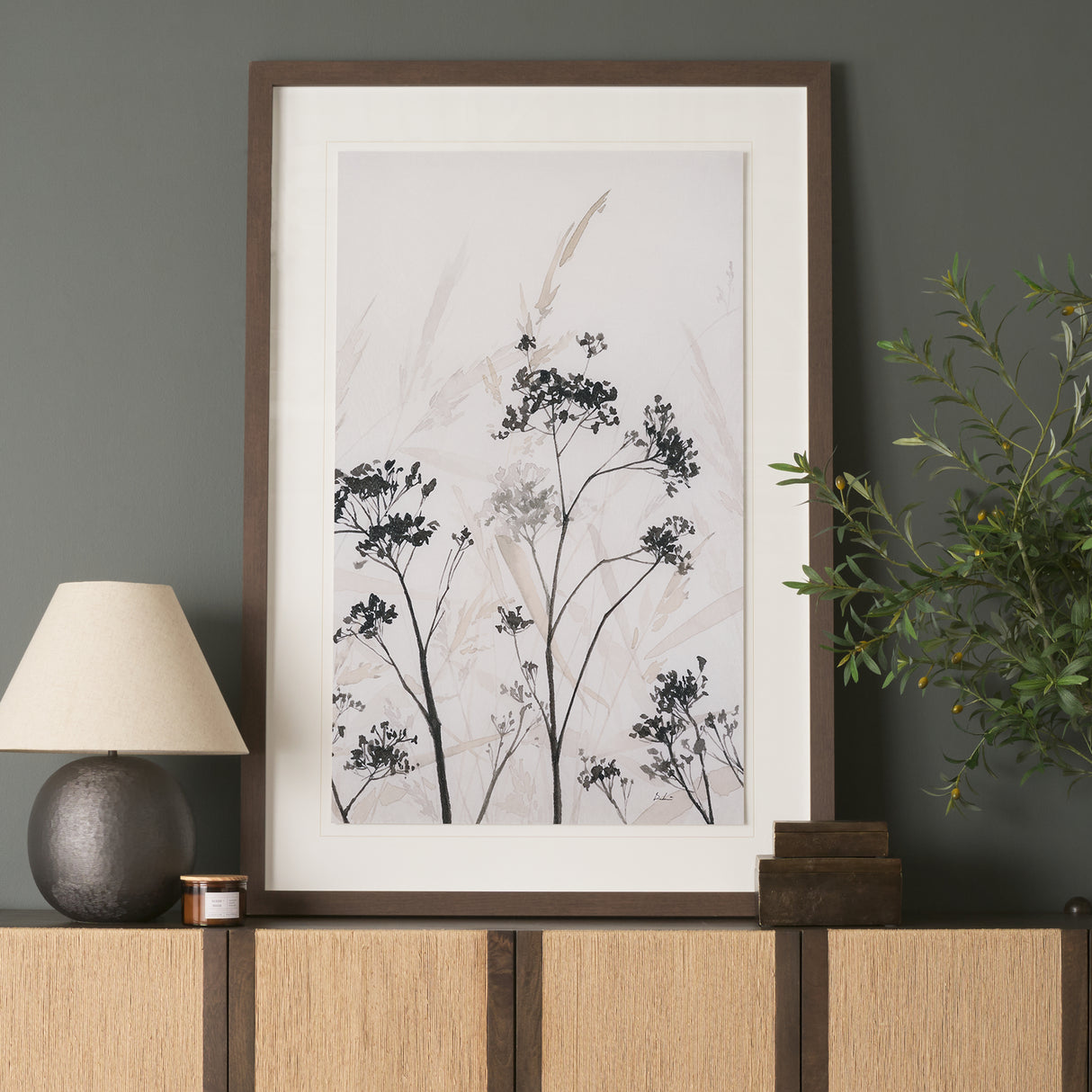 Meadow R by Mercana Studio Hand Embelished Textured Framed Artwork Matted under Glass from Mercana - Luna Furniture