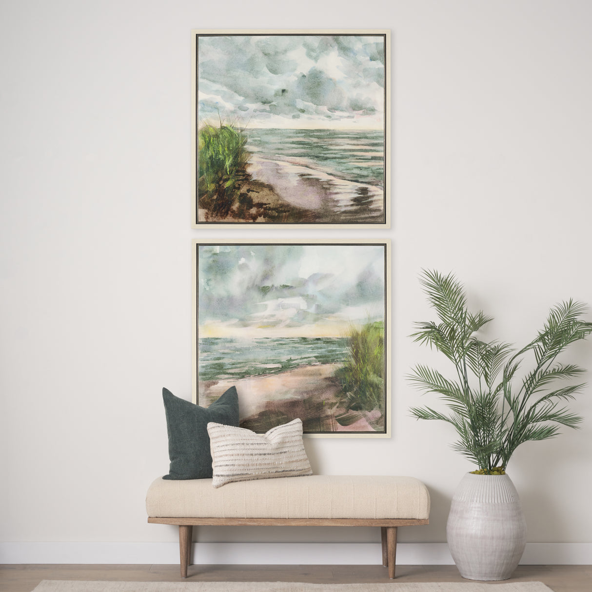 Beach View I by Mercana Studio Hand-Embellished Textured Framed Canvas Artwork from Mercana - Luna Furniture