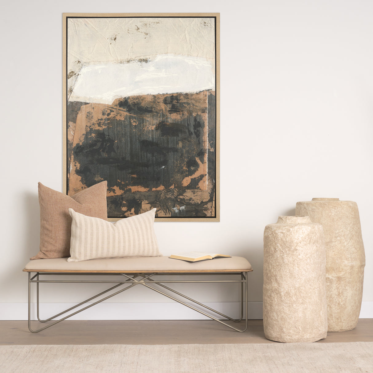 Textural Echo - Fragment by Kristine Hegre Hand-Embellished Textured Framed Canvas Artwork from Mercana - Luna Furniture