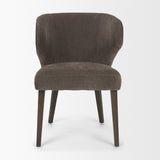 Niles Brown Fabric W/ Dark Brown Wooden Legs Wingback Dining Chair from Mercana - Luna Furniture