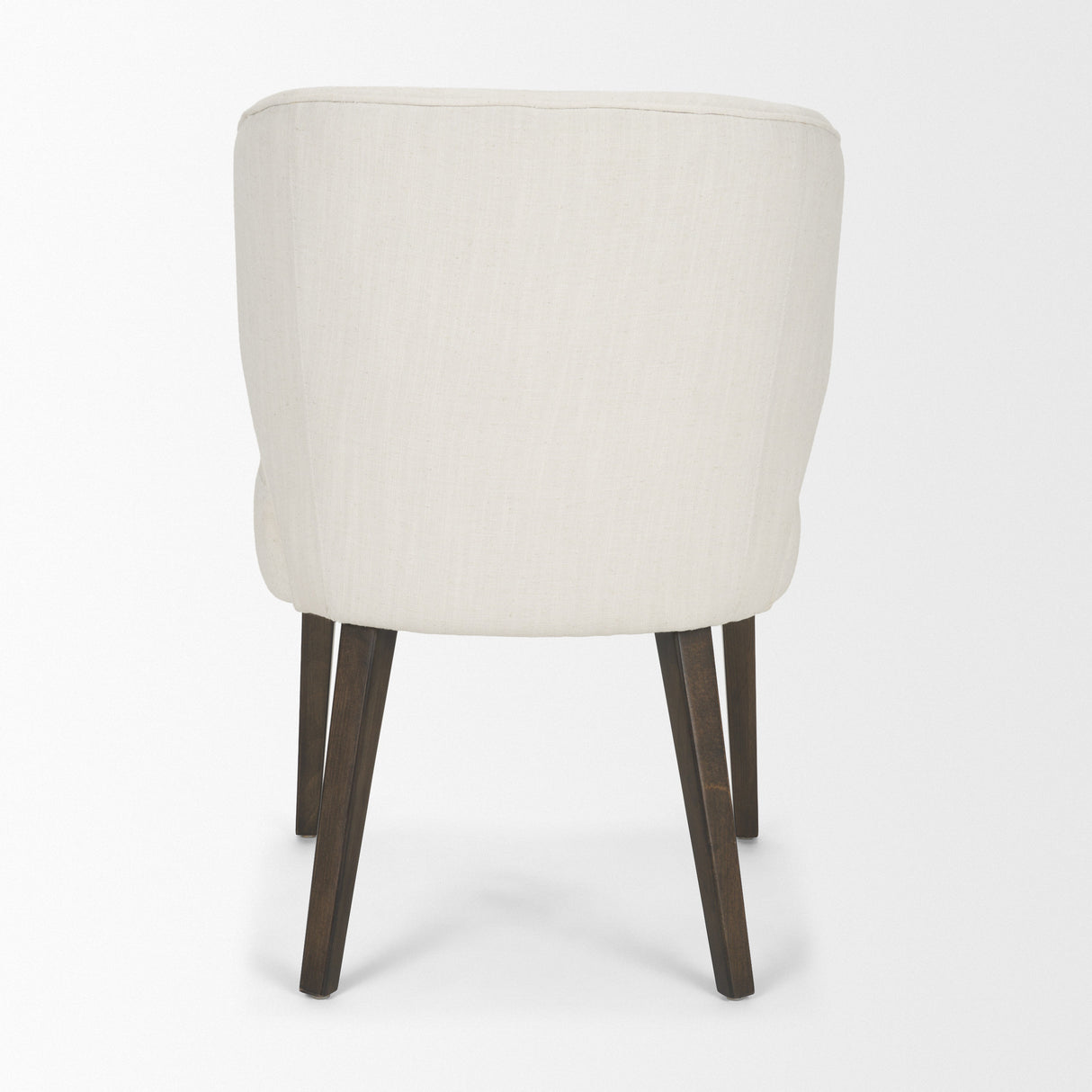 Niles 22.5L x 24.5W x 32H Cream Fabric Seat W/ Dark Brown Wooden Legs Wingback Dining Chair from Mercana - Luna Furniture