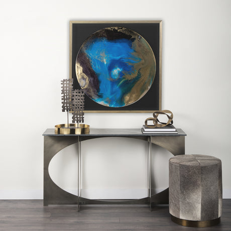 Blue Planet by Barbara Mercado a Framed Art Print Matted under Glass from Mercana - Luna Furniture