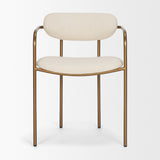Parker I Cream Fabric Seat Gold Metal Frame Dining Chair, Set of 2 from Mercana - Luna Furniture