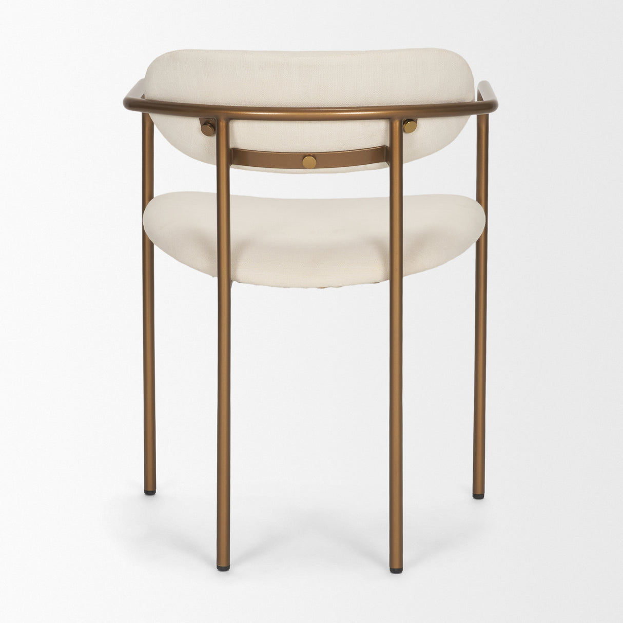 Parker I Cream Fabric Seat Gold Metal Frame Dining Chair, Set of 2 from Mercana - Luna Furniture