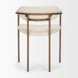 Parker I Cream Fabric Seat Gold Metal Frame Dining Chair, Set of 2 from Mercana - Luna Furniture