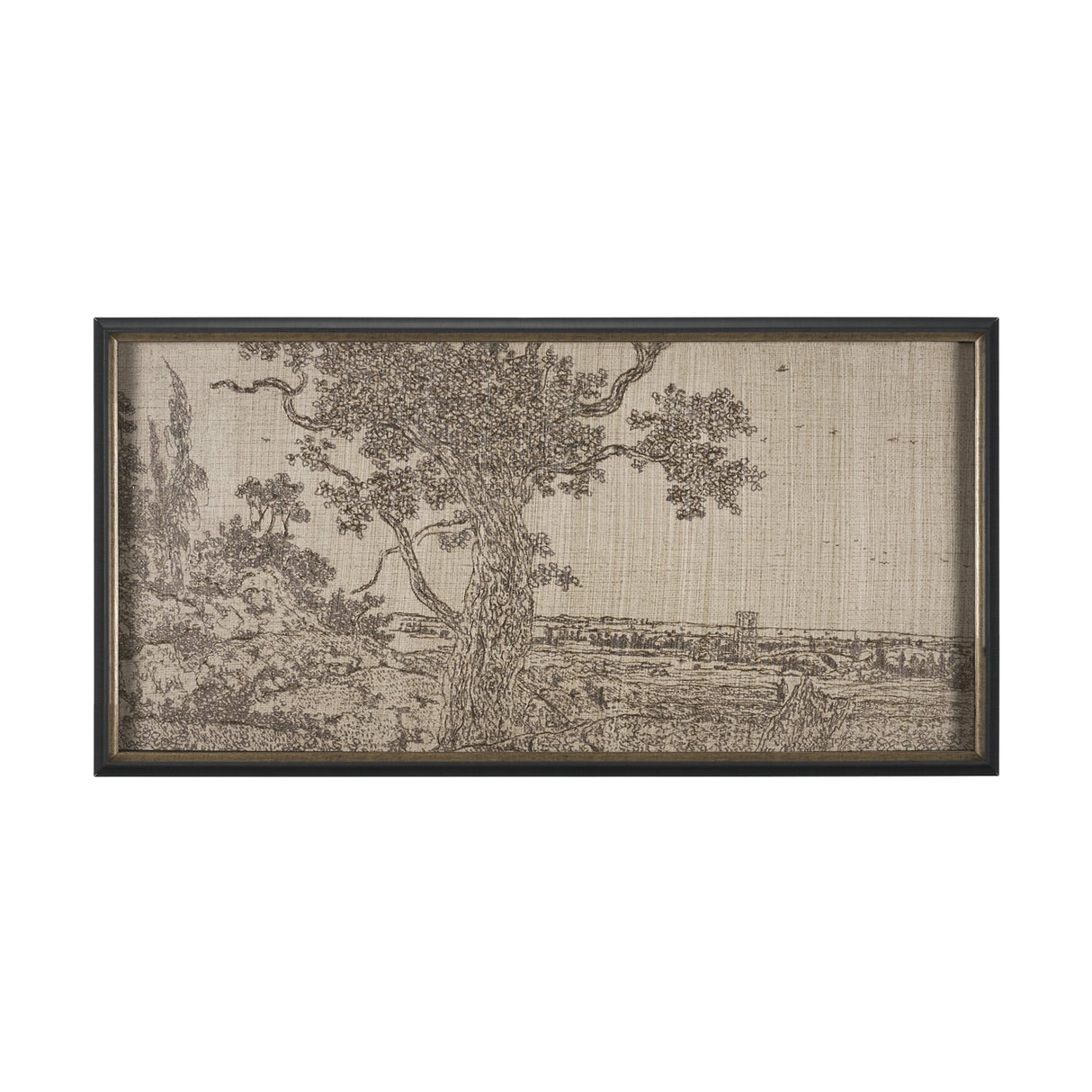 Landscape with an Oak Tree by Hercules Segers a Hand Embellished Framed Decograph Art Print from Mercana - Luna Furniture