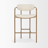 Parker Cream Fabric Seat Gold Metal Counter Stool from Mercana - Luna Furniture