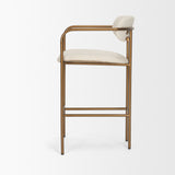 Parker Cream Fabric Seat Gold Metal Counter Stool from Mercana - Luna Furniture
