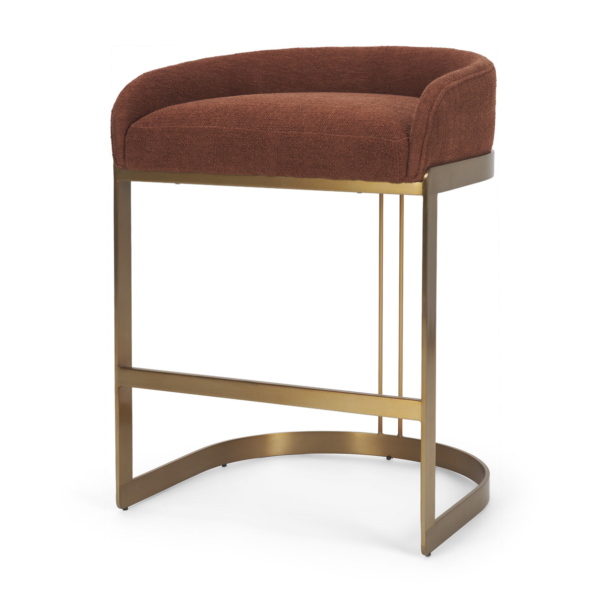 Hollyfield Backless 28.7in Seat Bar Stool | Burgundy Fabric w/ Metal from Mercana - Luna Furniture