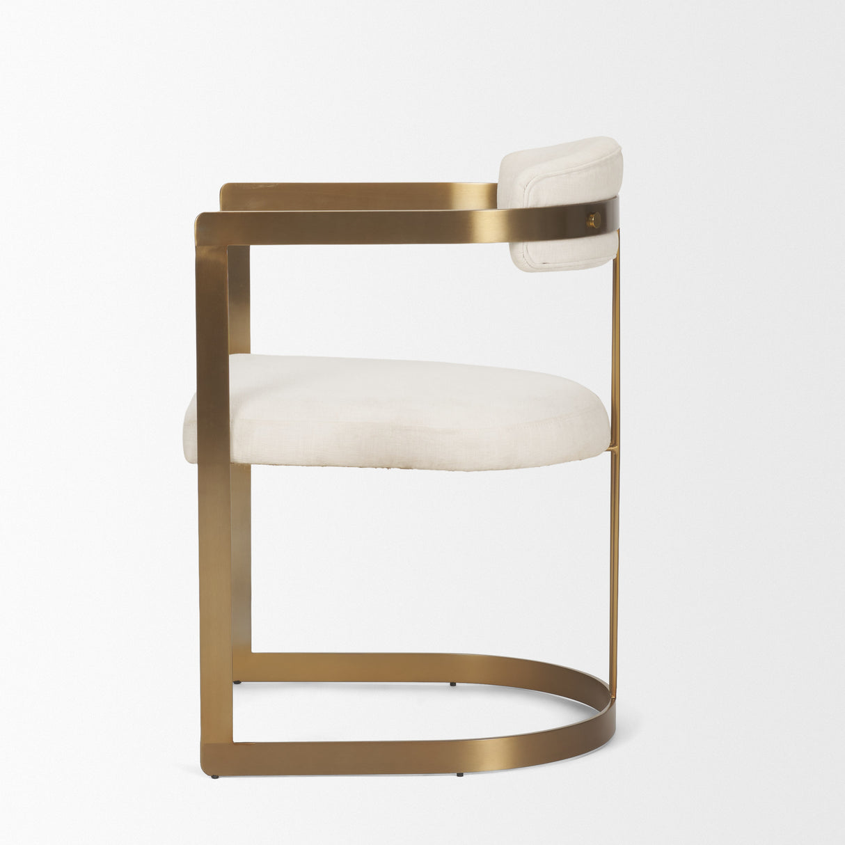 Hollyfield II Cream Fabric Seat W/ Gold Iron Frame Dining Chair from Mercana - Luna Furniture