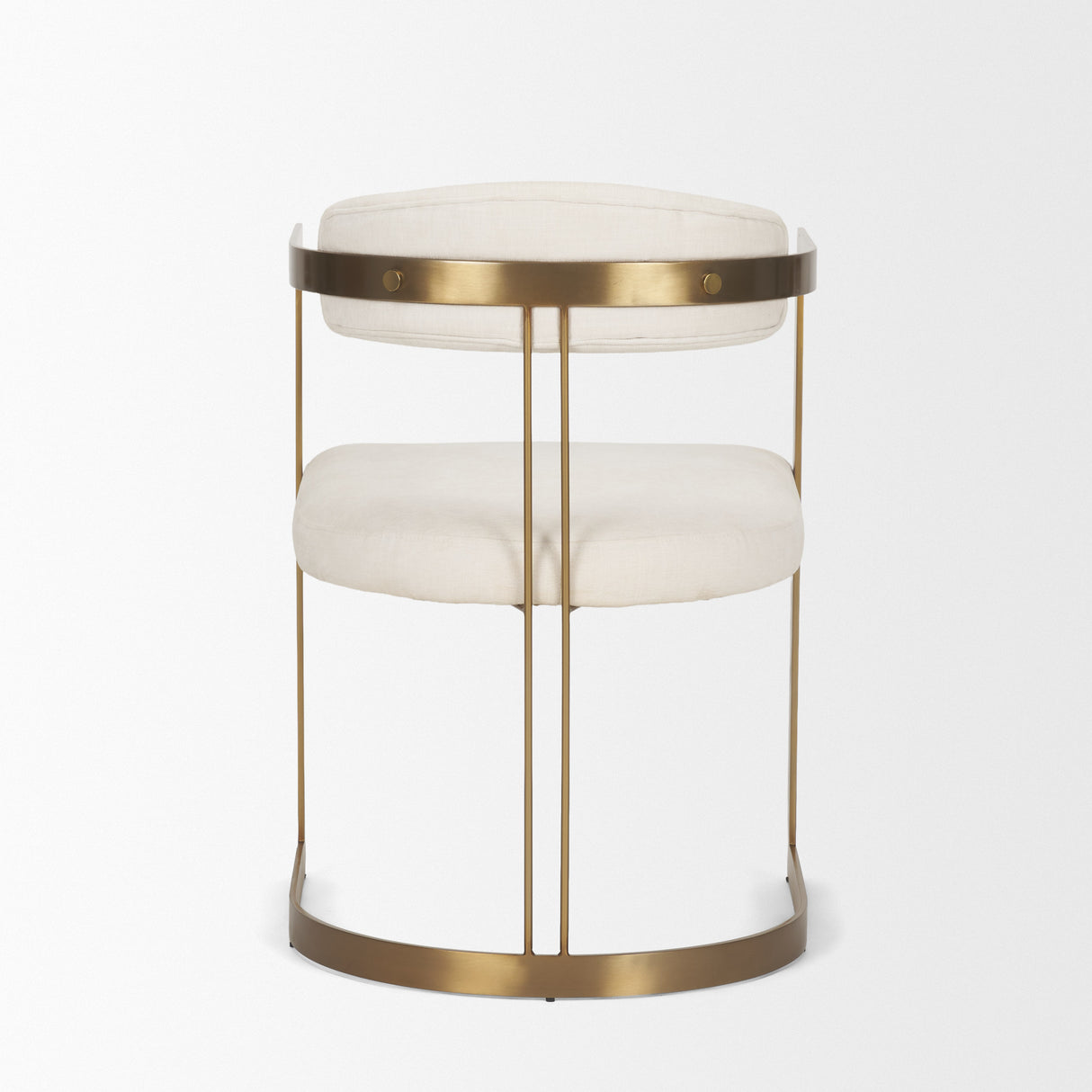 Hollyfield II Cream Fabric Seat W/ Gold Iron Frame Dining Chair from Mercana - Luna Furniture
