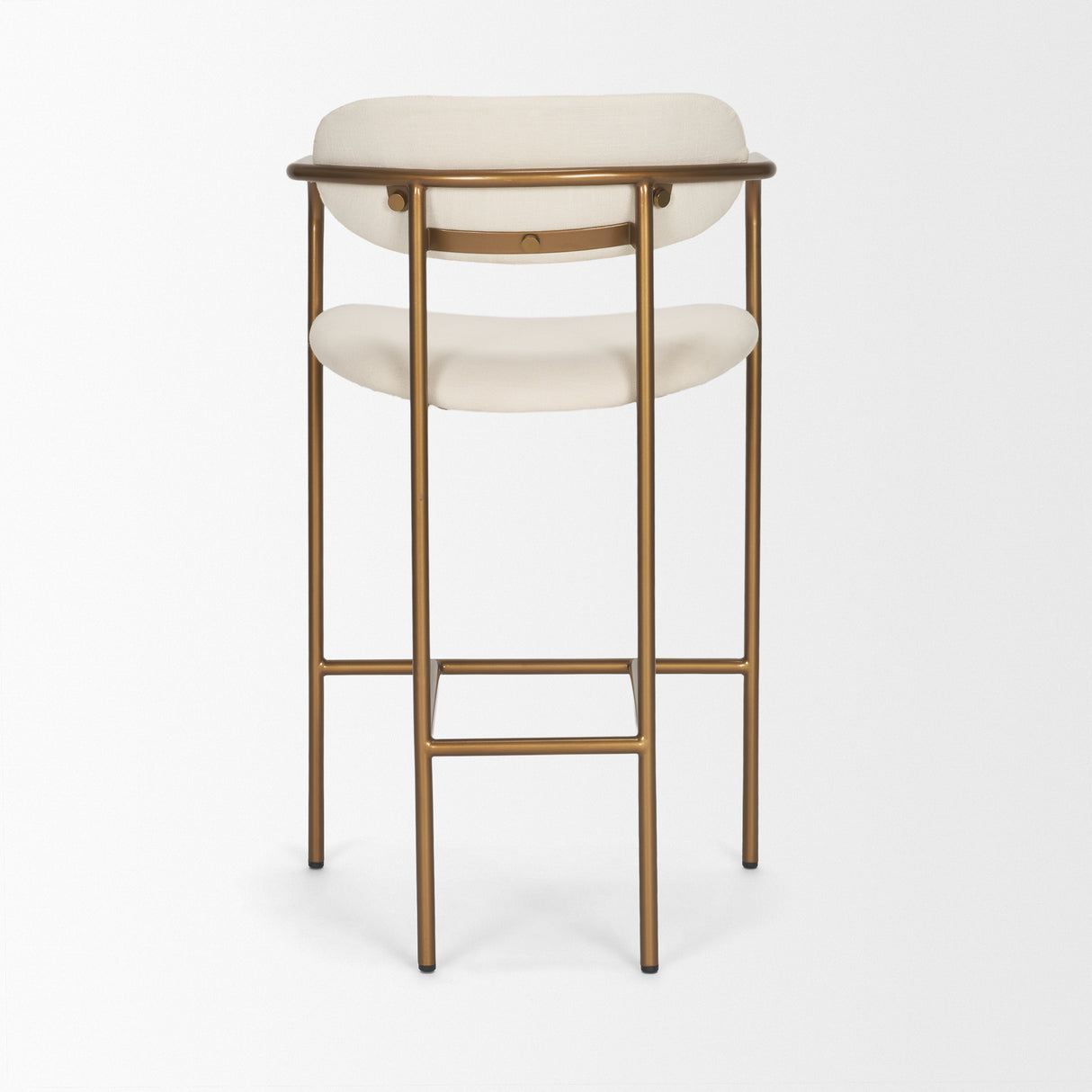 Parker Cream Fabric Seat Gold Metal Counter Stool from Mercana - Luna Furniture
