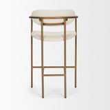 Parker Cream Fabric Seat Gold Metal Counter Stool from Mercana - Luna Furniture