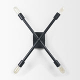 Xendi 4x25 Black Toned Metal Sputnik Wall Sconce from Mercana - Luna Furniture