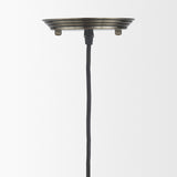Hines I 4x8 Antiqued-Brass Metal Cage Pendant Light from Mercana - Luna Furniture