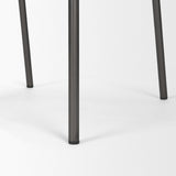 Kavalan 37.5" Total Height Ebony Leather Seat Black Metal Frame Bar Stool from Mercana - Luna Furniture