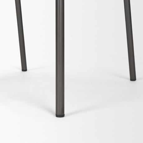 Kavalan 37.5" Total Height Ebony Leather Seat Black Metal Frame Bar Stool from Mercana - Luna Furniture