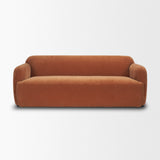 Saga Stonewashed Rust Chenille Fabric 3 Seater Sofa from Mercana - Luna Furniture