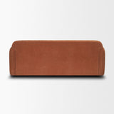 Saga Stonewashed Rust Chenille Fabric 3 Seater Sofa from Mercana - Luna Furniture