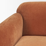 Saga Stonewashed Rust Chenille Fabric 3 Seater Sofa from Mercana - Luna Furniture