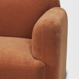 Saga Stonewashed Rust Chenille Fabric 3 Seater Sofa from Mercana - Luna Furniture