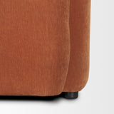Saga Stonewashed Rust Chenille Fabric 3 Seater Sofa from Mercana - Luna Furniture
