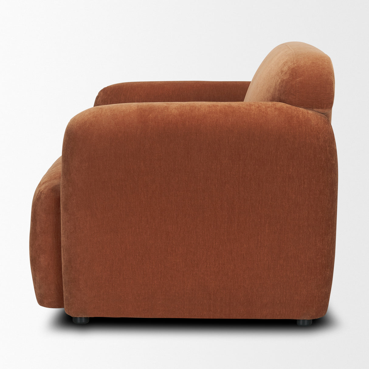 Saga Stonewashed Rust Chenille Fabric Upholstered Chair from Mercana - Luna Furniture