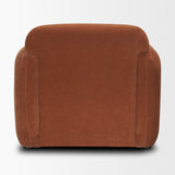 Saga Stonewashed Rust Chenille Fabric Upholstered Chair from Mercana - Luna Furniture