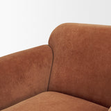 Saga Stonewashed Rust Chenille Fabric Upholstered Chair from Mercana - Luna Furniture