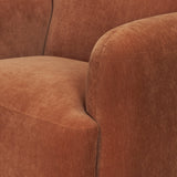 Saga Stonewashed Rust Chenille Fabric Upholstered Chair from Mercana - Luna Furniture