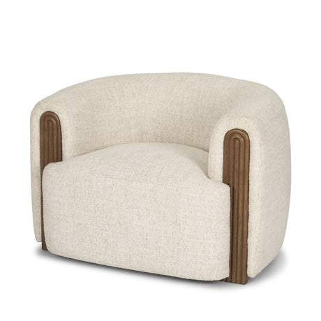 Kornelia Soft Oatmeal Fabric Barrel Accent Chair from Mercana - Luna Furniture