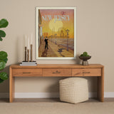 New Jersey Go USA (L) by Mercana Studio a Hand Embellished Decograph Framed Art Print from Mercana - Luna Furniture