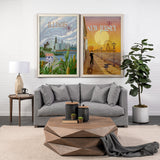 New Jersey Go USA (XL) by Mercana Studio a Hand Embellished Decograph Framed Art Print under Glass from Mercana - Luna Furniture