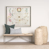 The Caribbean Islands, 1715-1750 by Mercana Studio a Hand Embellished Textured Framed Art Print from Mercana - Luna Furniture
