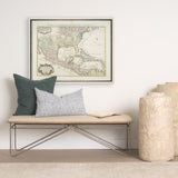 Carte Du Mexique Et De La Floride by Mercana Studio a Hand Embellished Textured Framed Art Print from Mercana - Luna Furniture