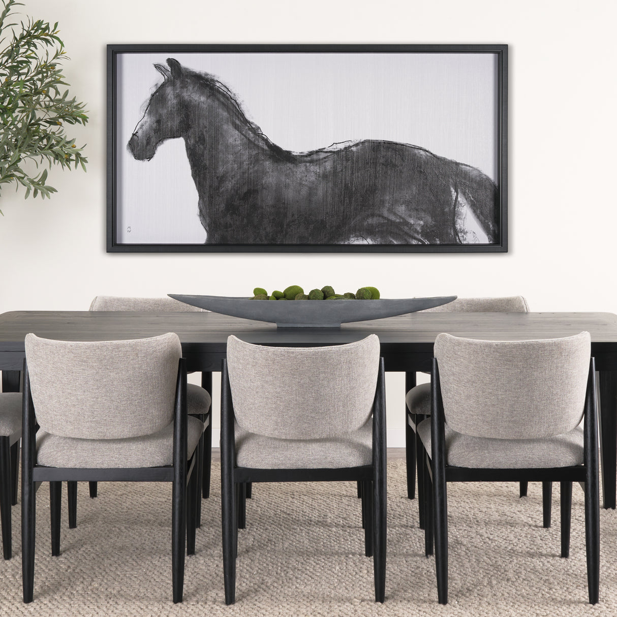 Equine Sketch 9 by Manny Woodart a Hand Embellished Textured Framed Art Print from Mercana - Luna Furniture