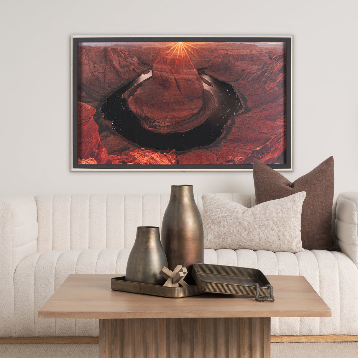 Horseshoe Bend by Gary Blatter a Hand Embelished Textured Framed Photo Art Print from Mercana - Luna Furniture