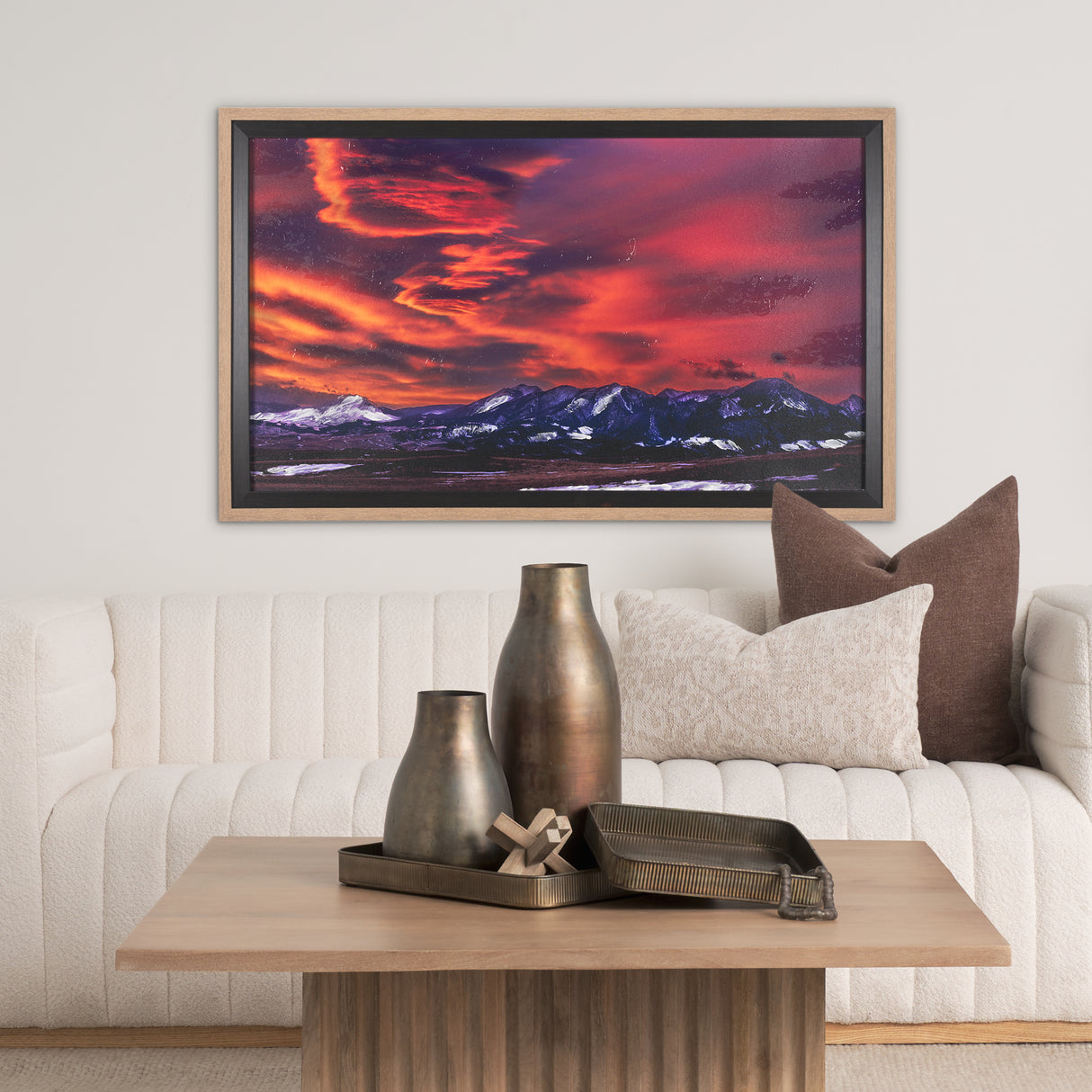 Livingston Peak by Gary Blatter a Hand Embelished Textured Framed Photo Art Print Matted under Glass from Mercana - Luna Furniture