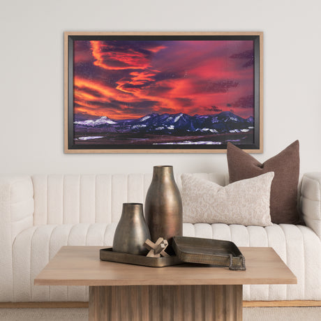 Livingston Peak by Gary Blatter a Hand Embelished Textured Framed Photo Art Print Matted under Glass from Mercana - Luna Furniture