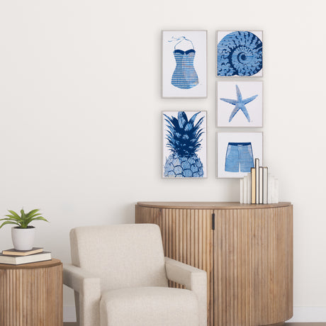 Summer Collection I by Mercana Studio a Hand Embelished Textured Framed Art Print from Mercana - Luna Furniture