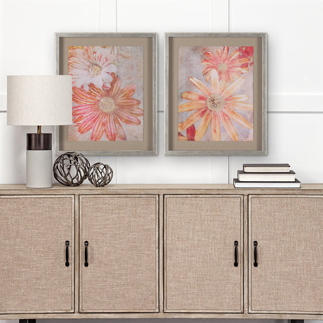 Subtle Florals I by Mercana Studio a Hand Embelished Textured Framed Art Print Matted under Glass from Mercana - Luna Furniture