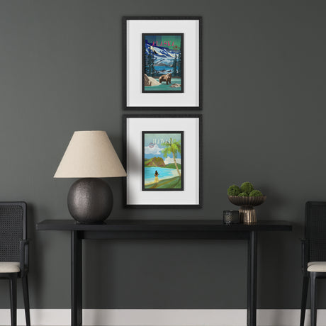 Alaska Go USA (M) by Mercana Studio a Framed Art Print Matted under Glass from Mercana - Luna Furniture