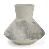 Velo 8.1H White w/Green Hand-Painted Terracotta Decorative Vase from Mercana - Luna Furniture