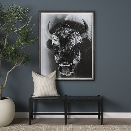 Snow Mask by Mercana Studio a Hand Embellished Textured Framed Photo Art Print Matted under Glass from Mercana - Luna Furniture