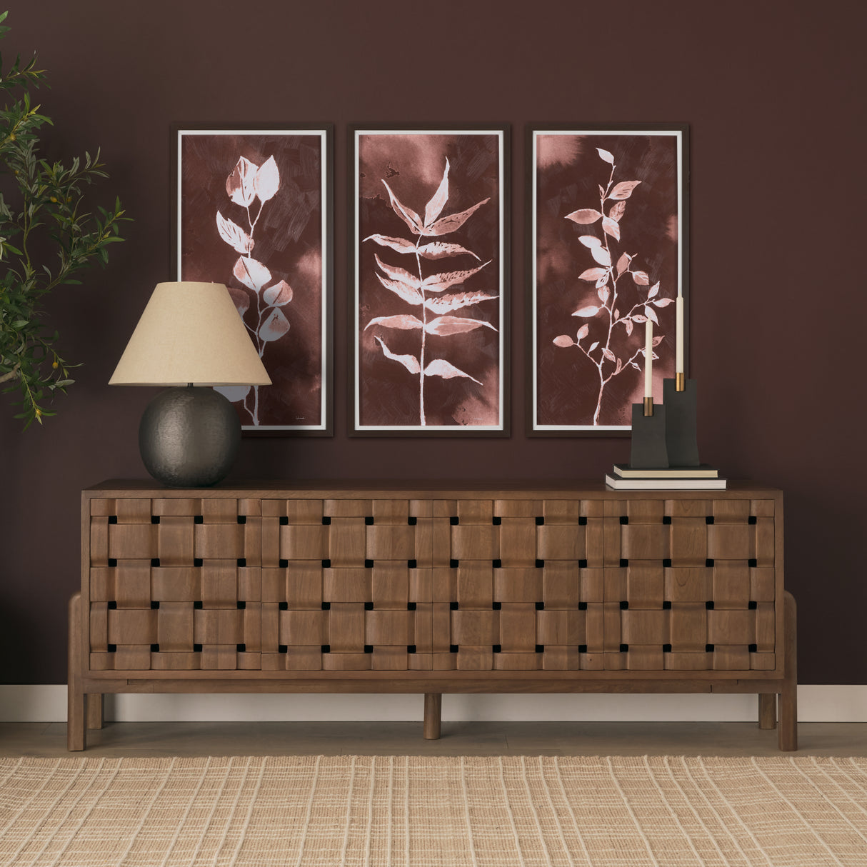 Sienna Silhouette I by Mercana Studio a Hand Embellished Textured Framed Art Print from Mercana - Luna Furniture