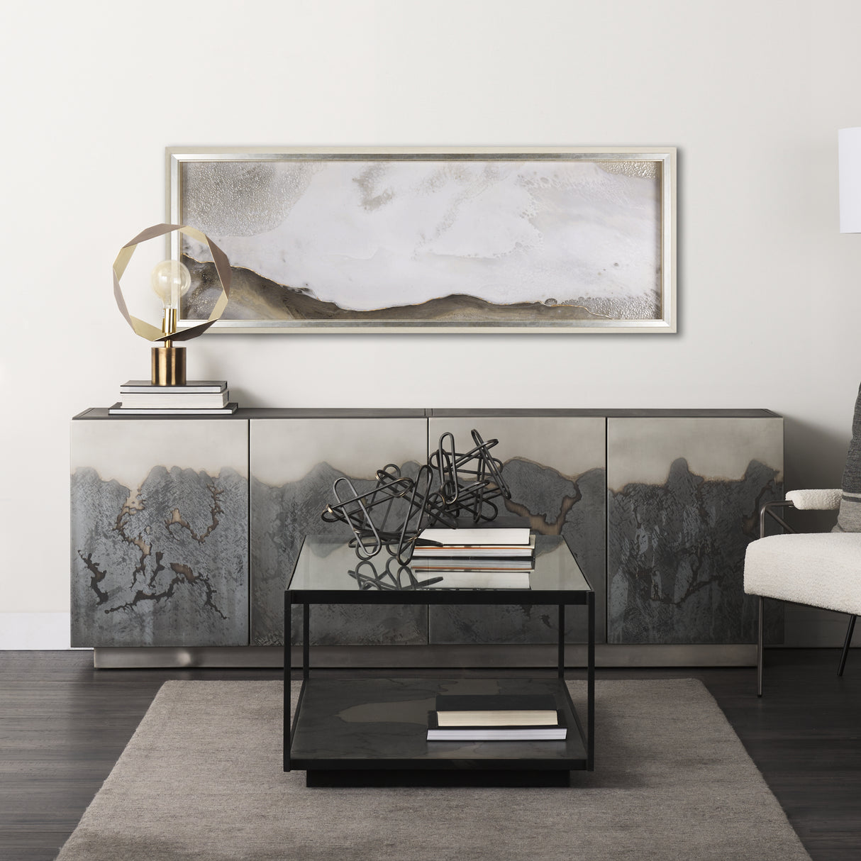 Sand Hills by Mercana Studio a Hand Embellished Textured Framed Art Print from Mercana - Luna Furniture