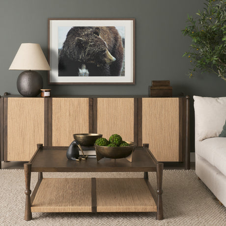 Grizzly Bear by Chad Mackay a Hand Embellished Textured Framed Photo Art Print Matted under Glass from Mercana - Luna Furniture