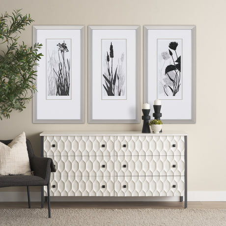 Floral Silhouette II by Mercana Studio Hand Embellished Textured Framed Art Print Matted under Glass from Mercana - Luna Furniture