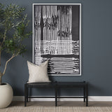 Woven Lines I by Mercana Studio a Hand Embellished Textured Framed Art Print from Mercana - Luna Furniture